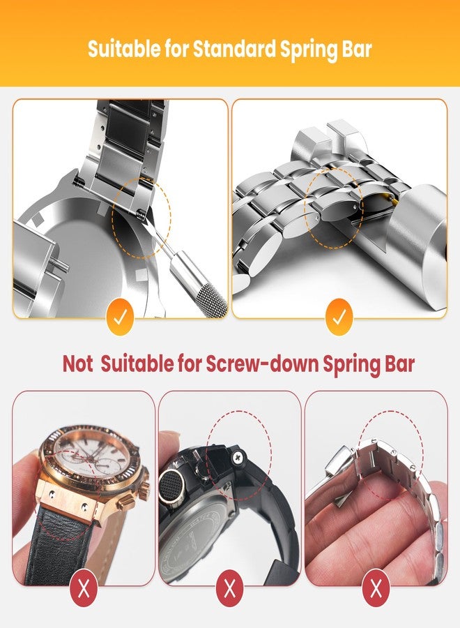 JOREST Watch Link Removal Tool, Watch Band Tool Kit, Repair Kit for Watch Bracelet Adjustment and Replacement and Resizing, With User Manual, Watch Link Remover, 20PCS Spring Bars, 13PCS Spare Needle - Image 2